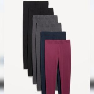 Old Navy Women's High Waisted Leggings 6 Pack
